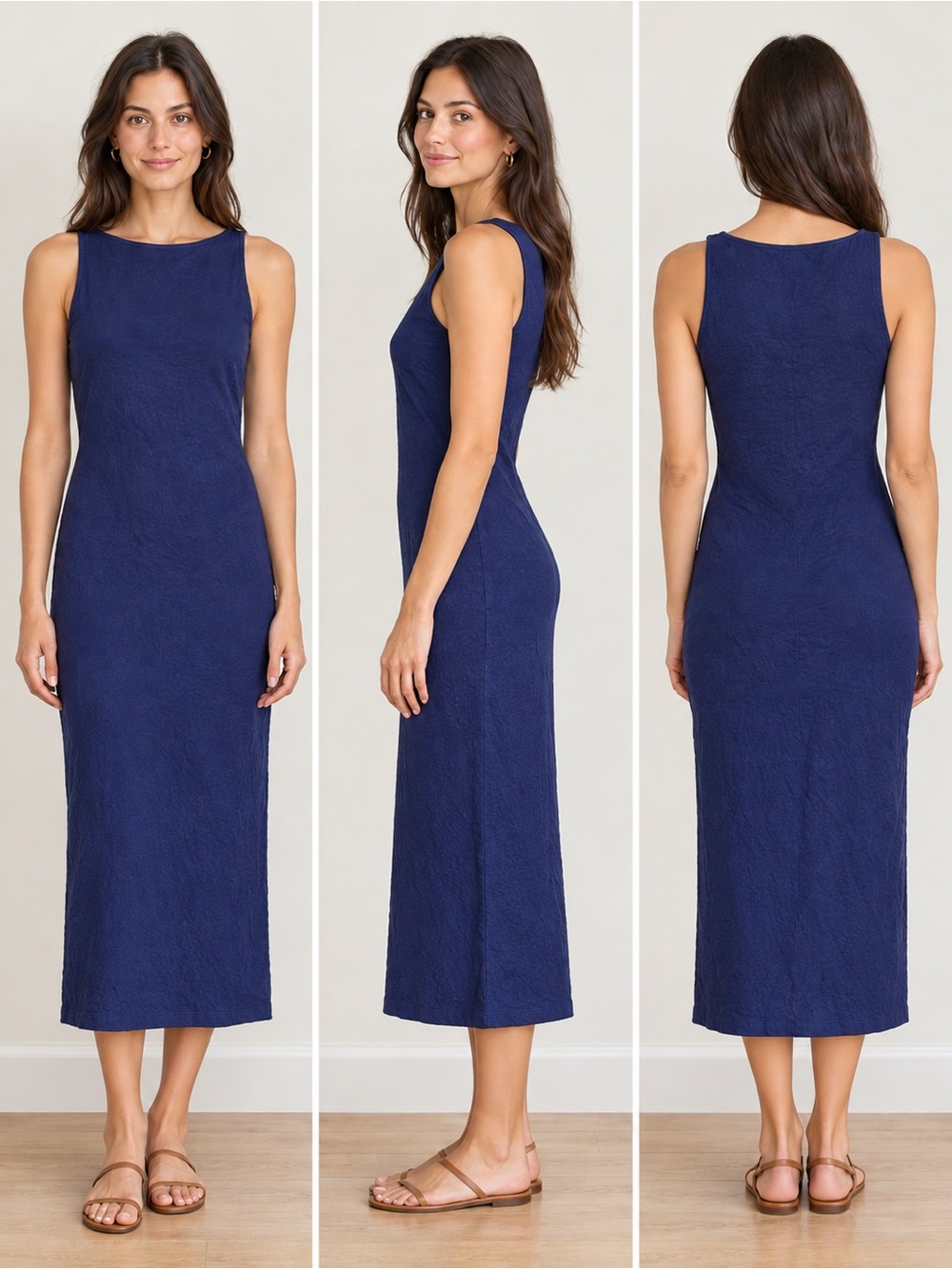 Velvet Torch Los Angeles dress size Medium Navy Sleeveless Midi bodycon
